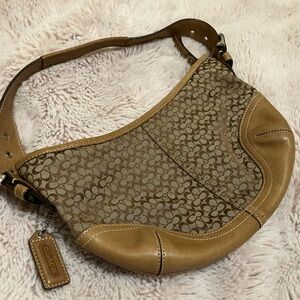 Coach 6351 SOHO Mini Signature Hobo Bag GUC Vintage Tan